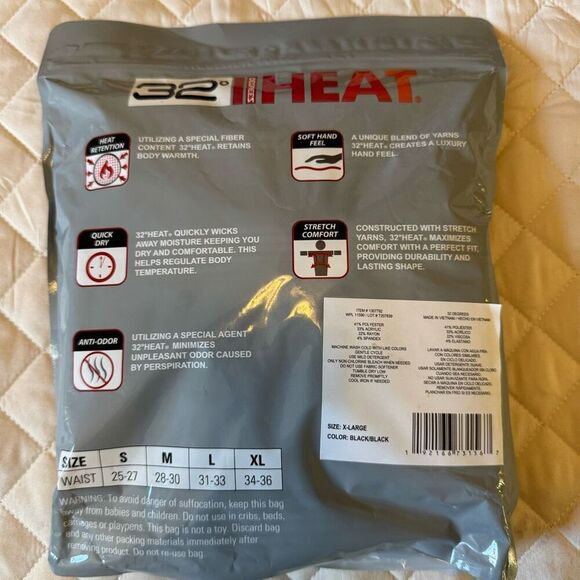 NWT 32 Degrees Heat women’s base layer pant 2pk XL - Picture 2 of 3